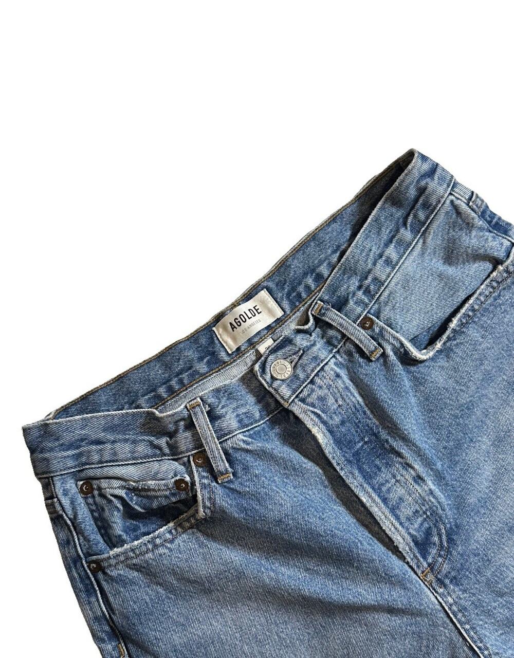 AGOLDE Riley Blue High Rise Women’s Straight Crop Jeans SZ 29